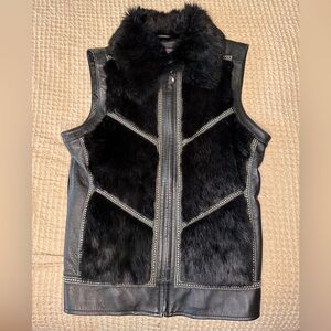 Cripple Creek Leather and Fur Vest